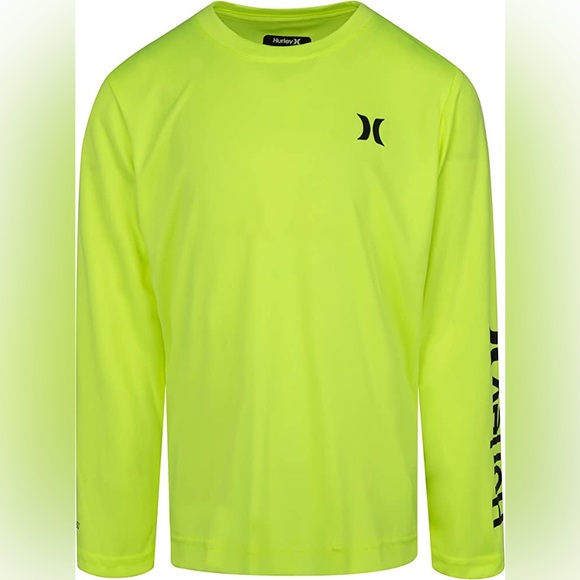Hurley Swim Hurley Boys Long Sleeve Rash Guard Shirt Volt Swim Sun